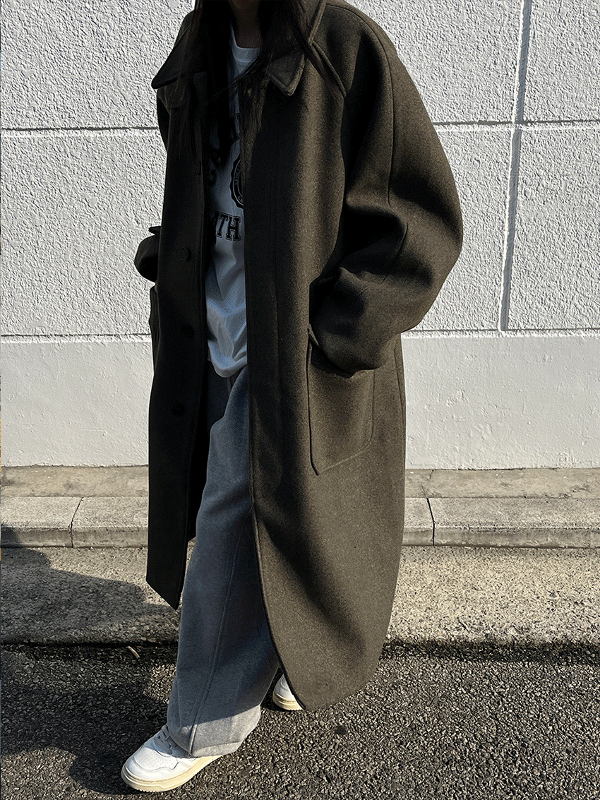 [unisex] 포켓 발마칸 코트
